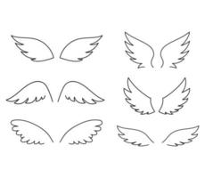 wings outline drawing