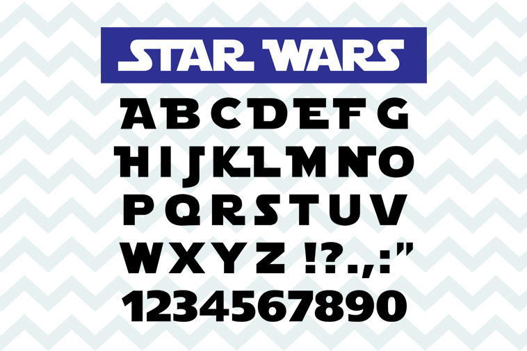 star wars cricut font