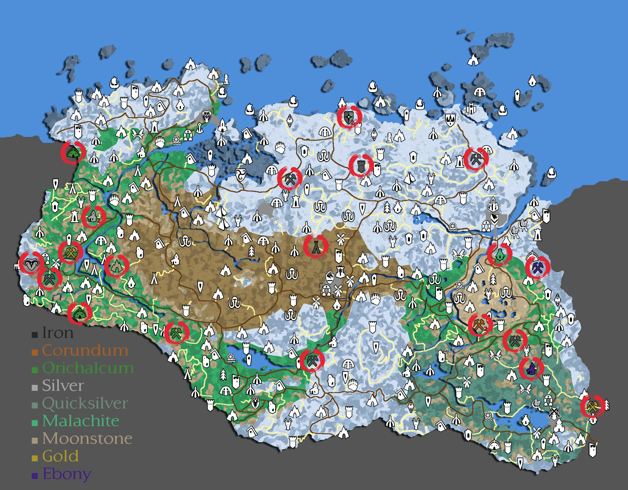 skyrim mines locations