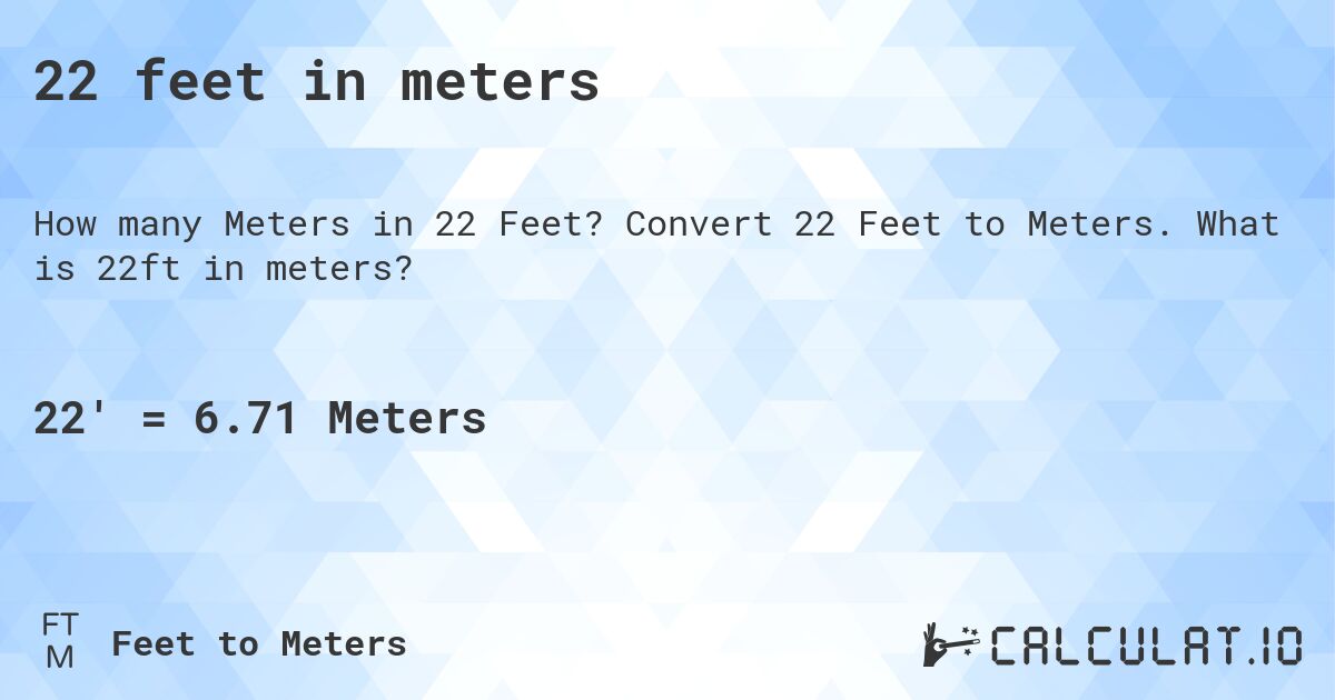 22 meters in feet