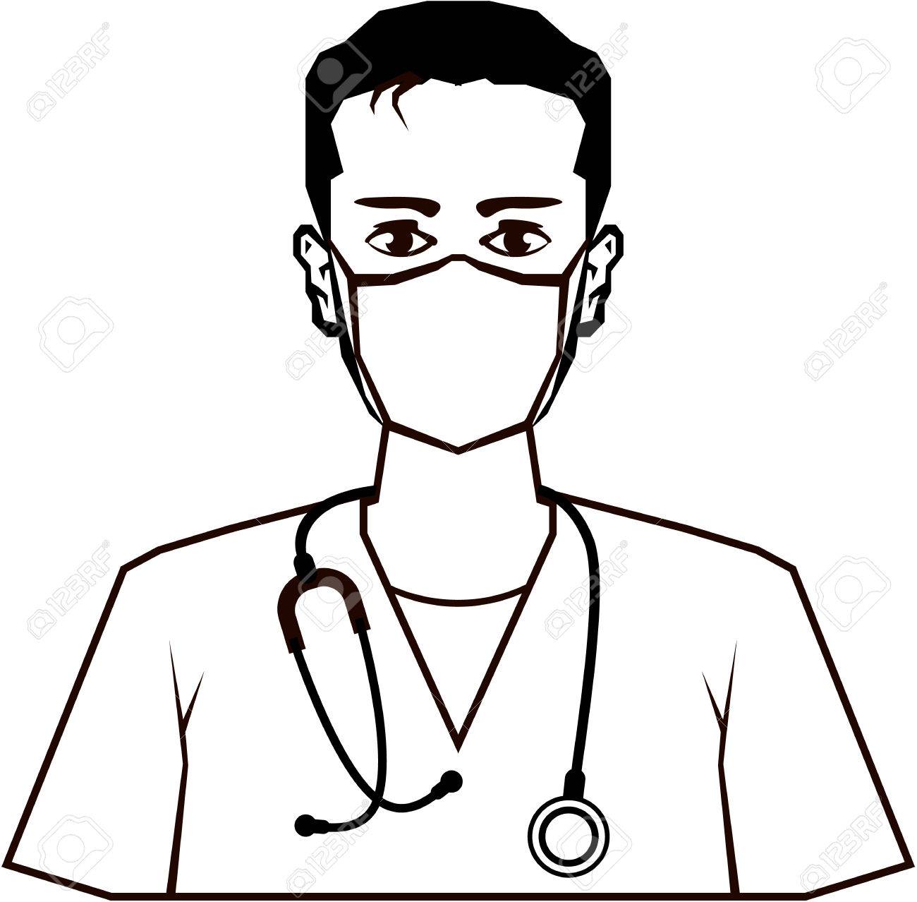 doctor clipart black and white