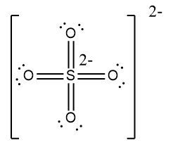 sulfate lewis dot structure
