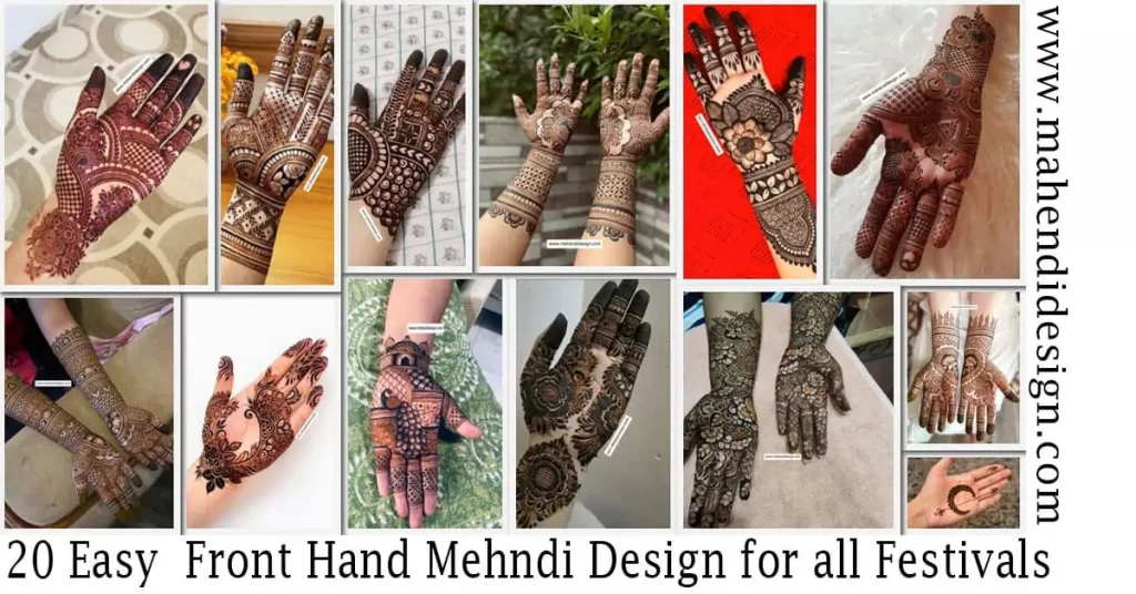 modern mehndi design for front hand