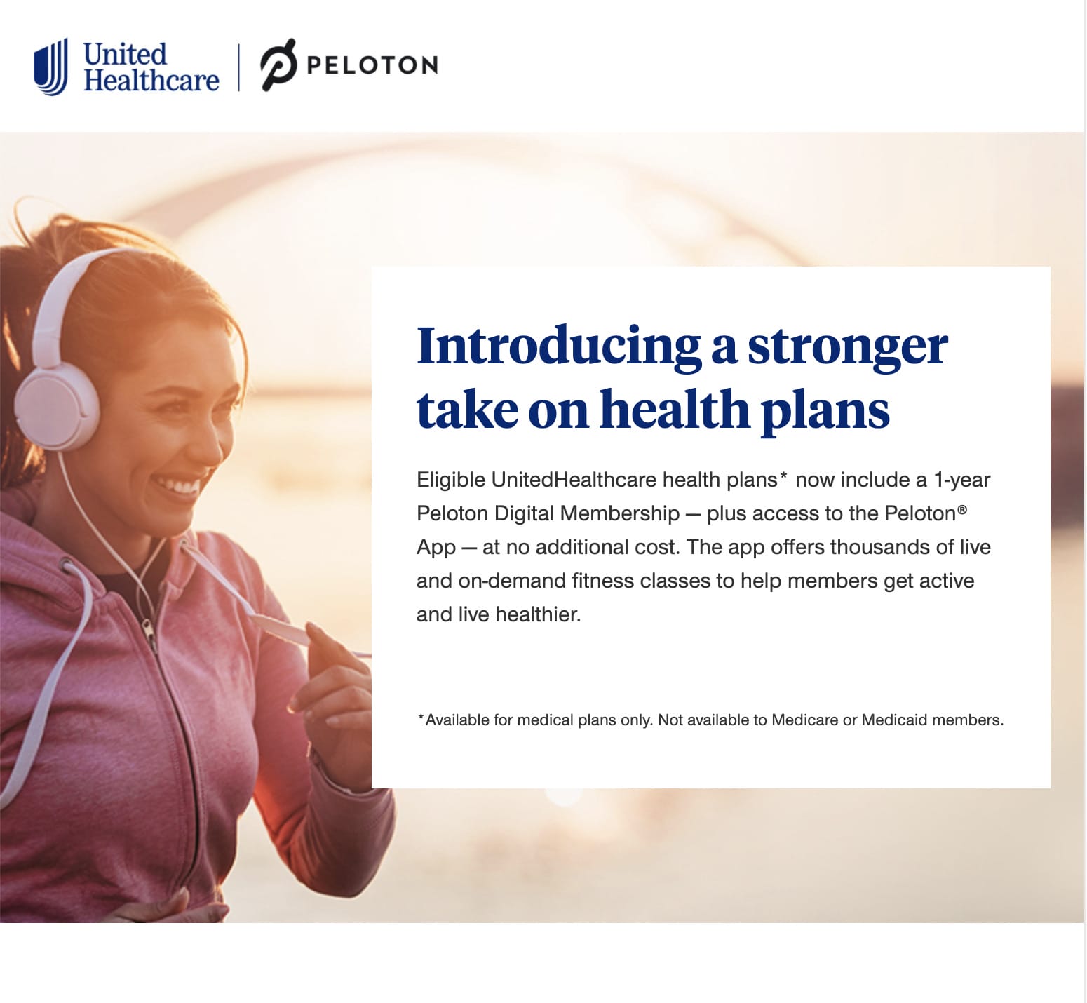 united healthcare peloton code