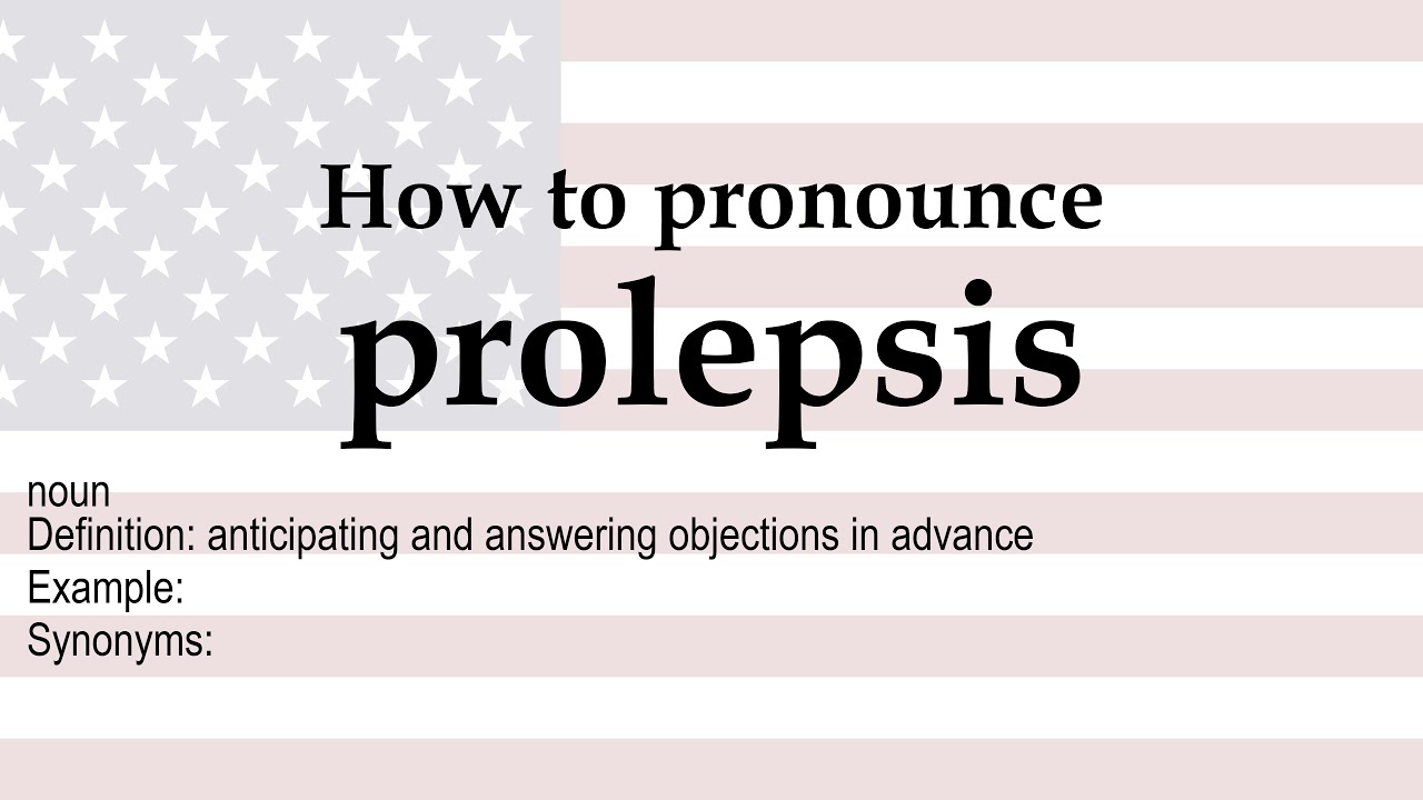 prolepsis meaning