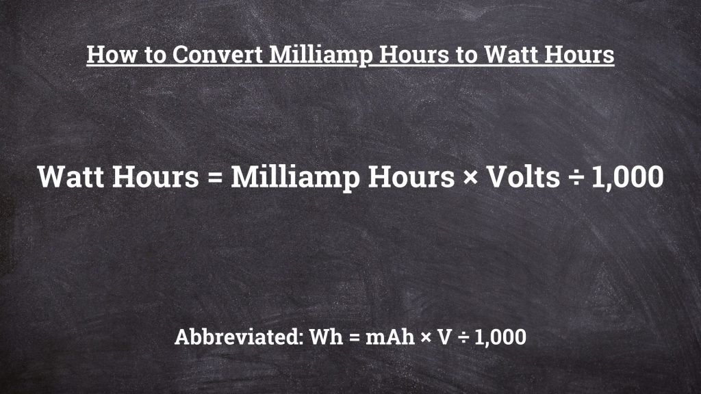 20000 milliamp hours to watt hours