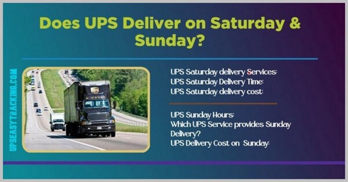 does ups deliver on weekends toronto