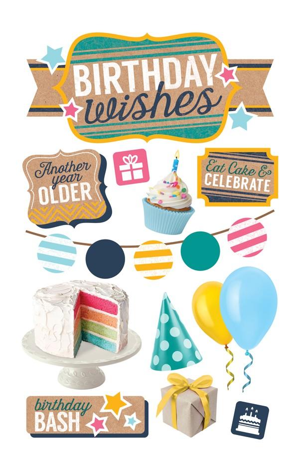 birthday scrapbook stickers