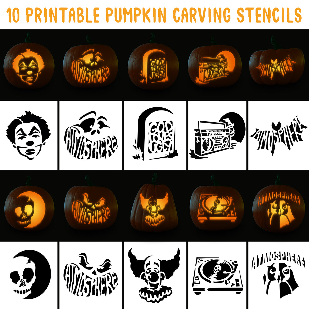 pumpkin designs stencils