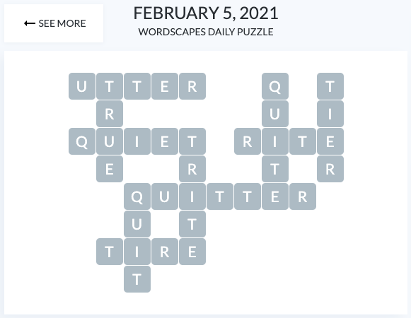 wordscapes daily puzzle february 5 2023
