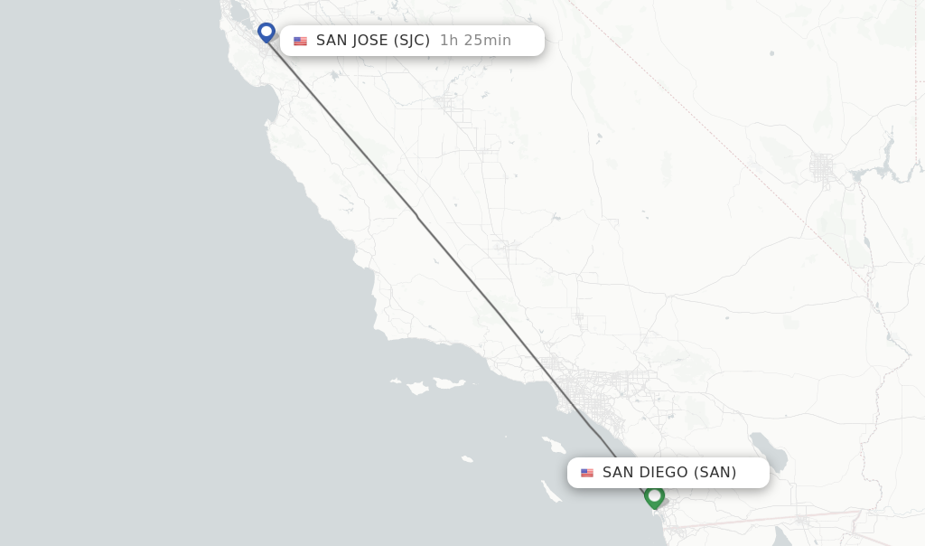 flights from san diego to san jose ca