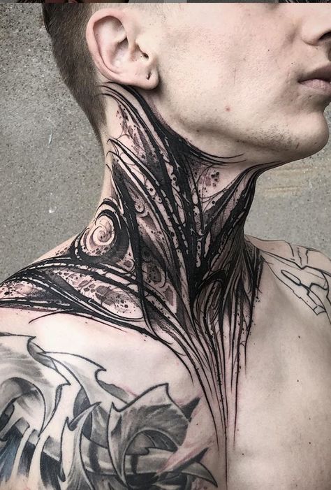 badass throat tattoos