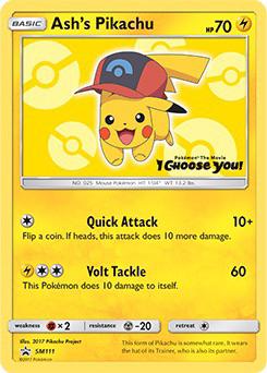 ashs pikachu card