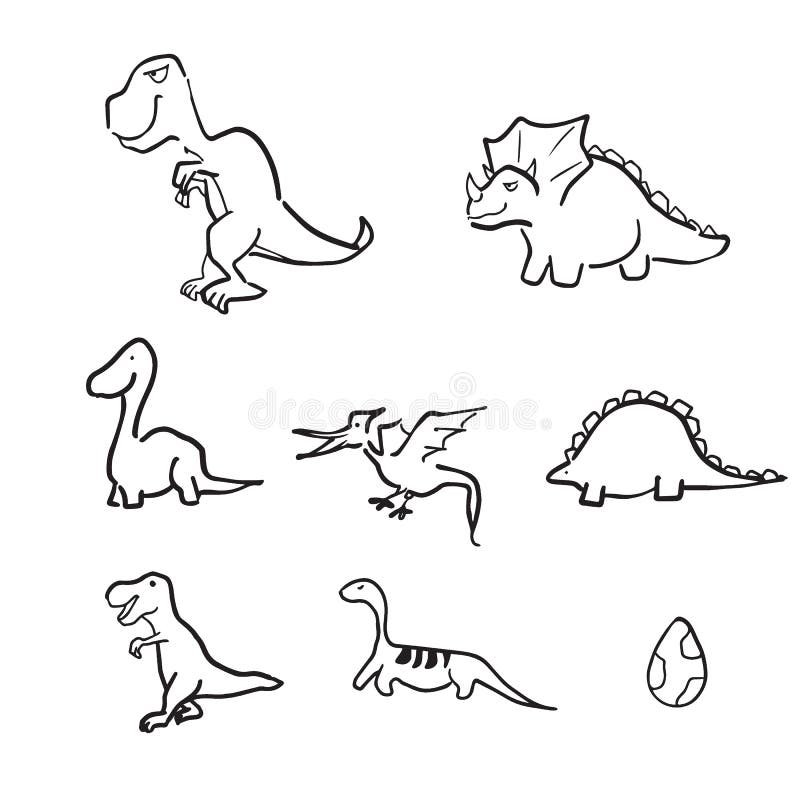 dinosaur line drawing