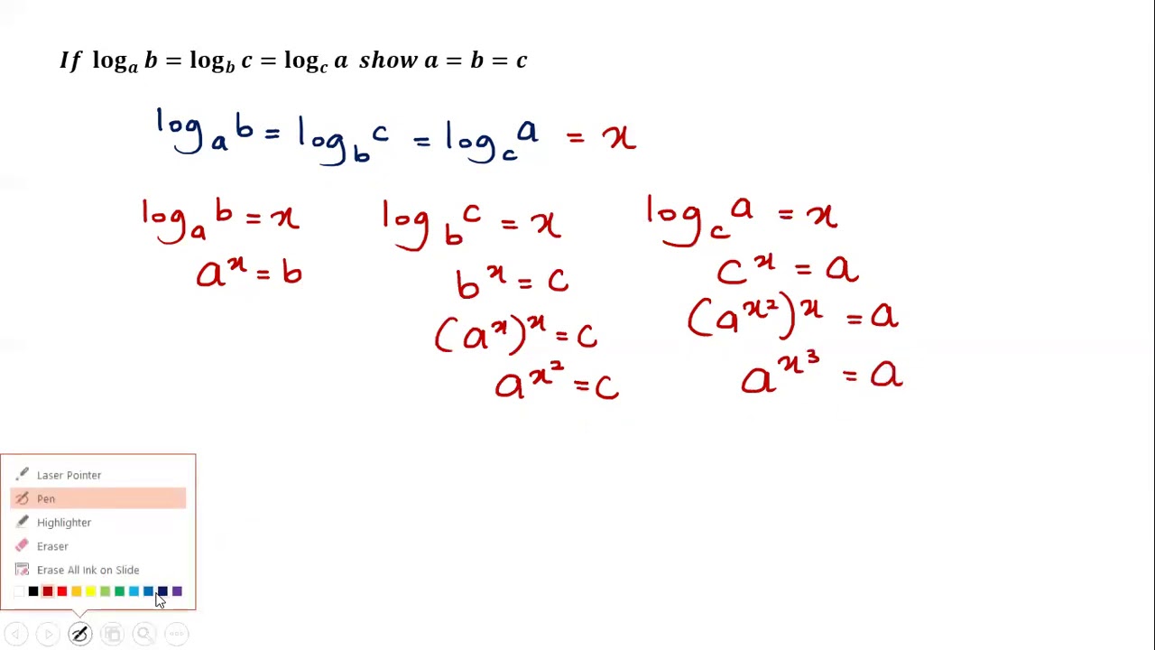 log a/b + log b/a