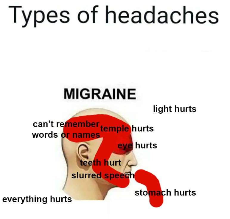 migraine headache meme