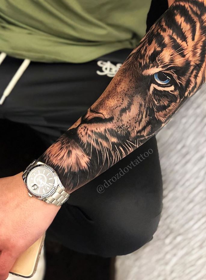 tiger tattoo arm