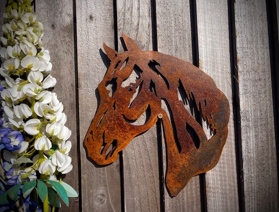 horse metal yard art