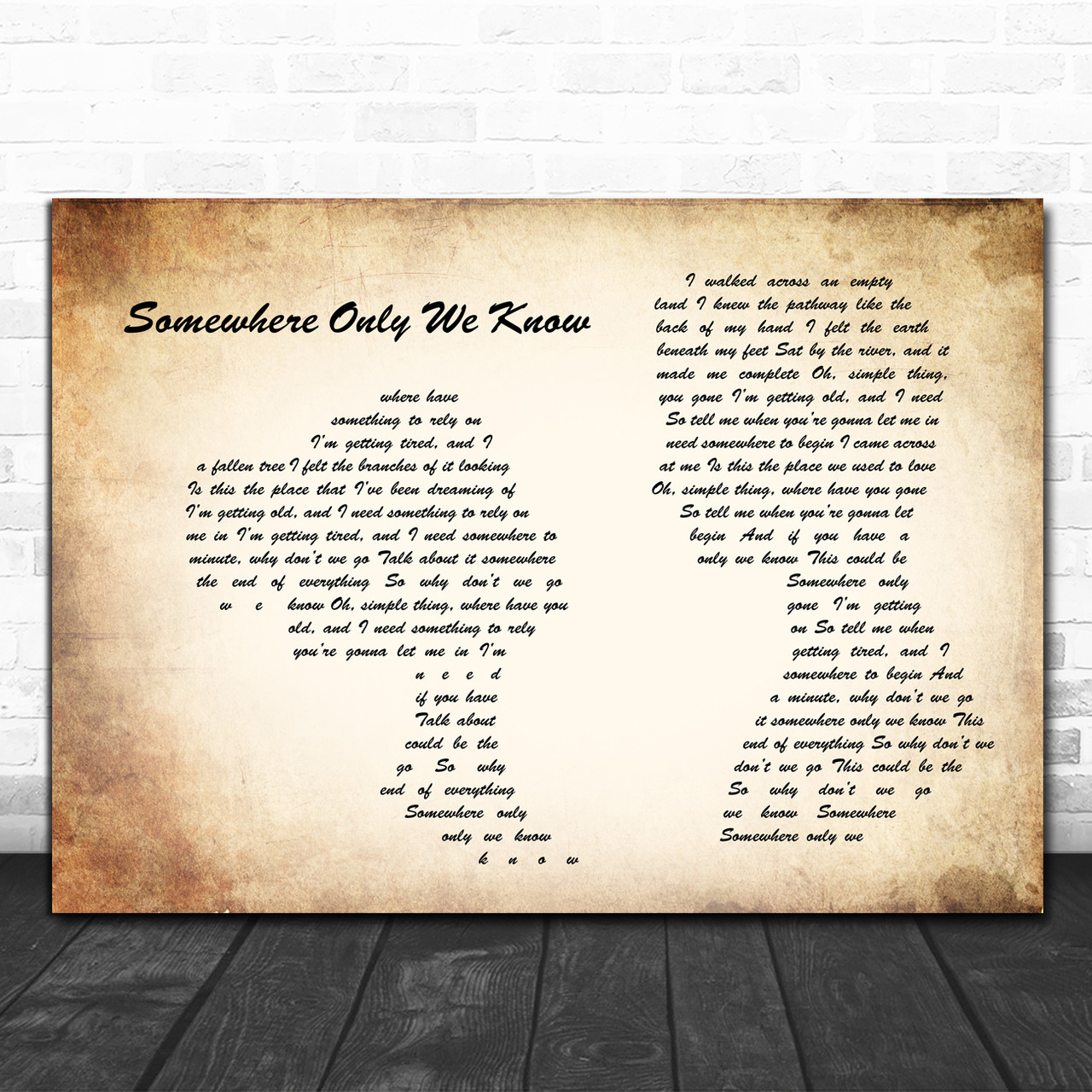 keane somewhere only we know lyrics