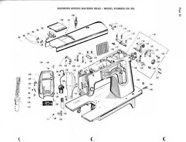 kenmore sewing machine replacement parts