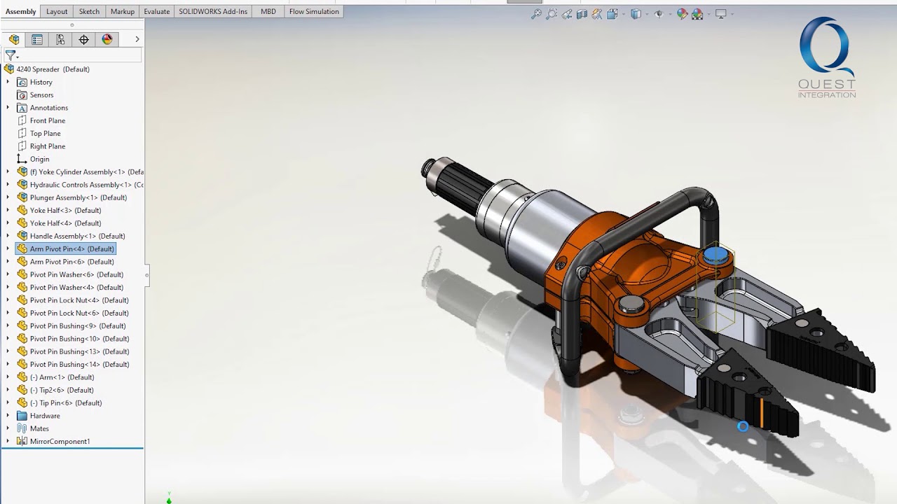 solidworks make mirrored part independent