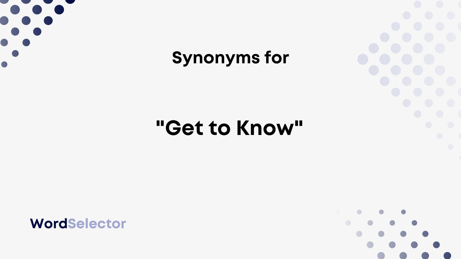 know synonym