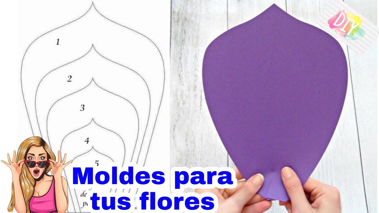 moldes para flores gigantes para imprimir gratis