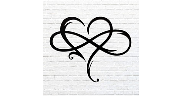 infinity sign with heart