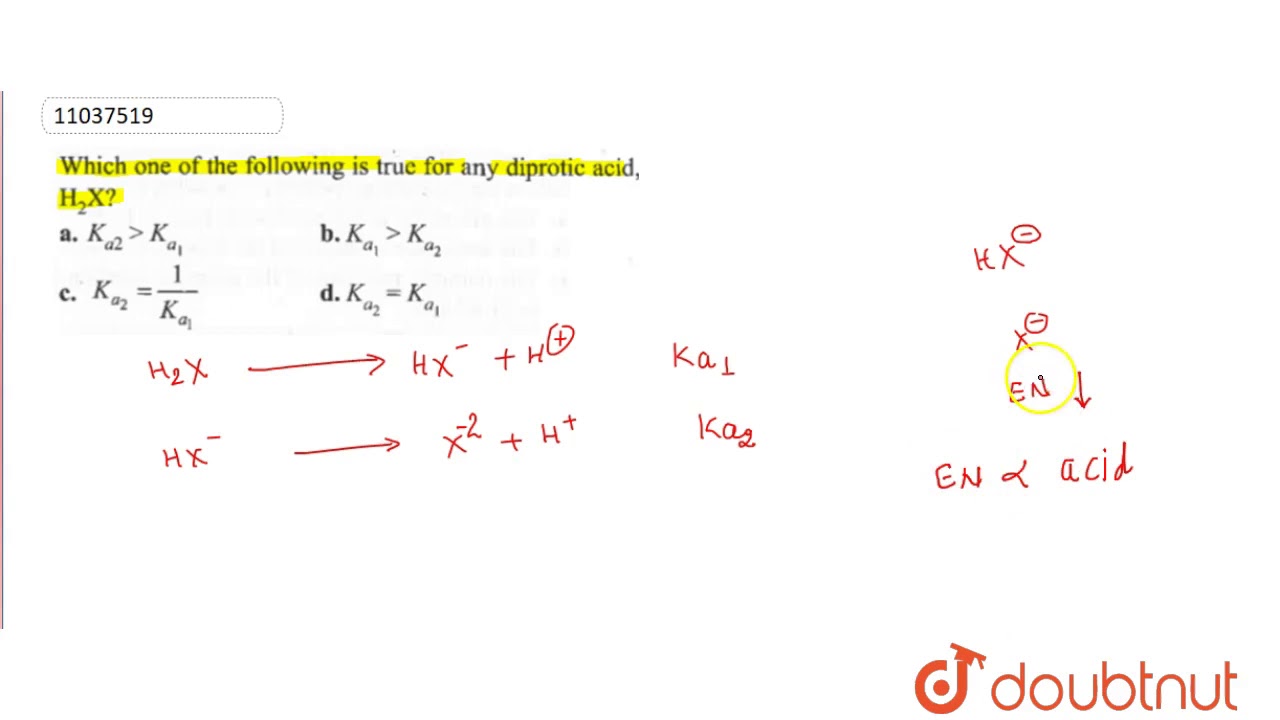 which one of the following is a diprotic acid