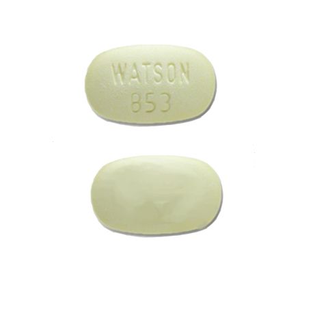 watson 853 white oblong pill