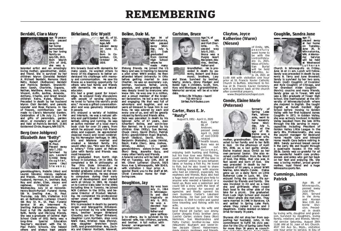 star tribune obits