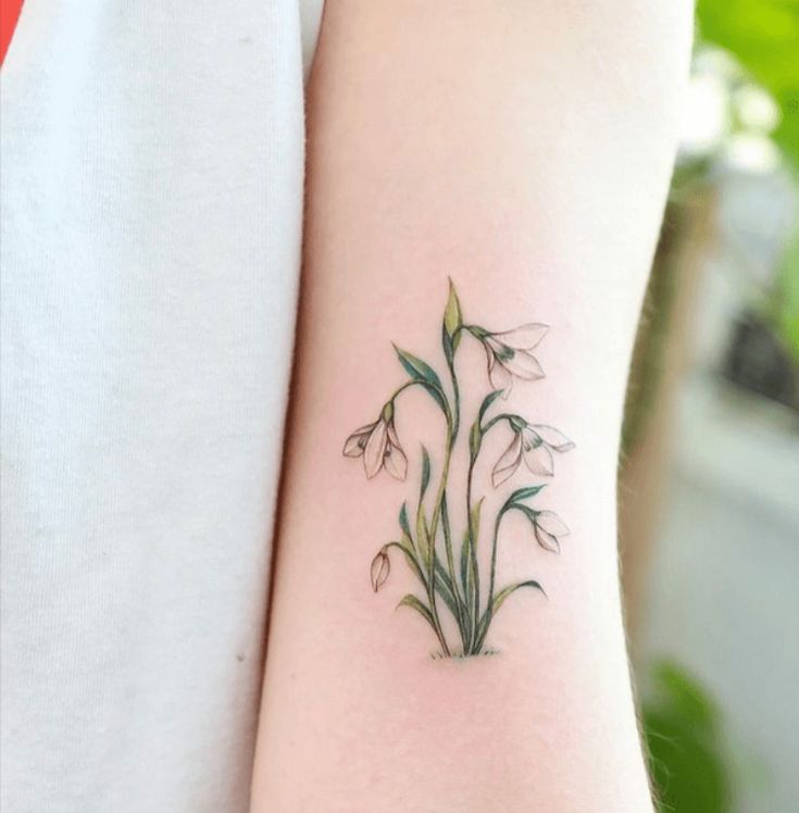 snowdrop flower tattoo