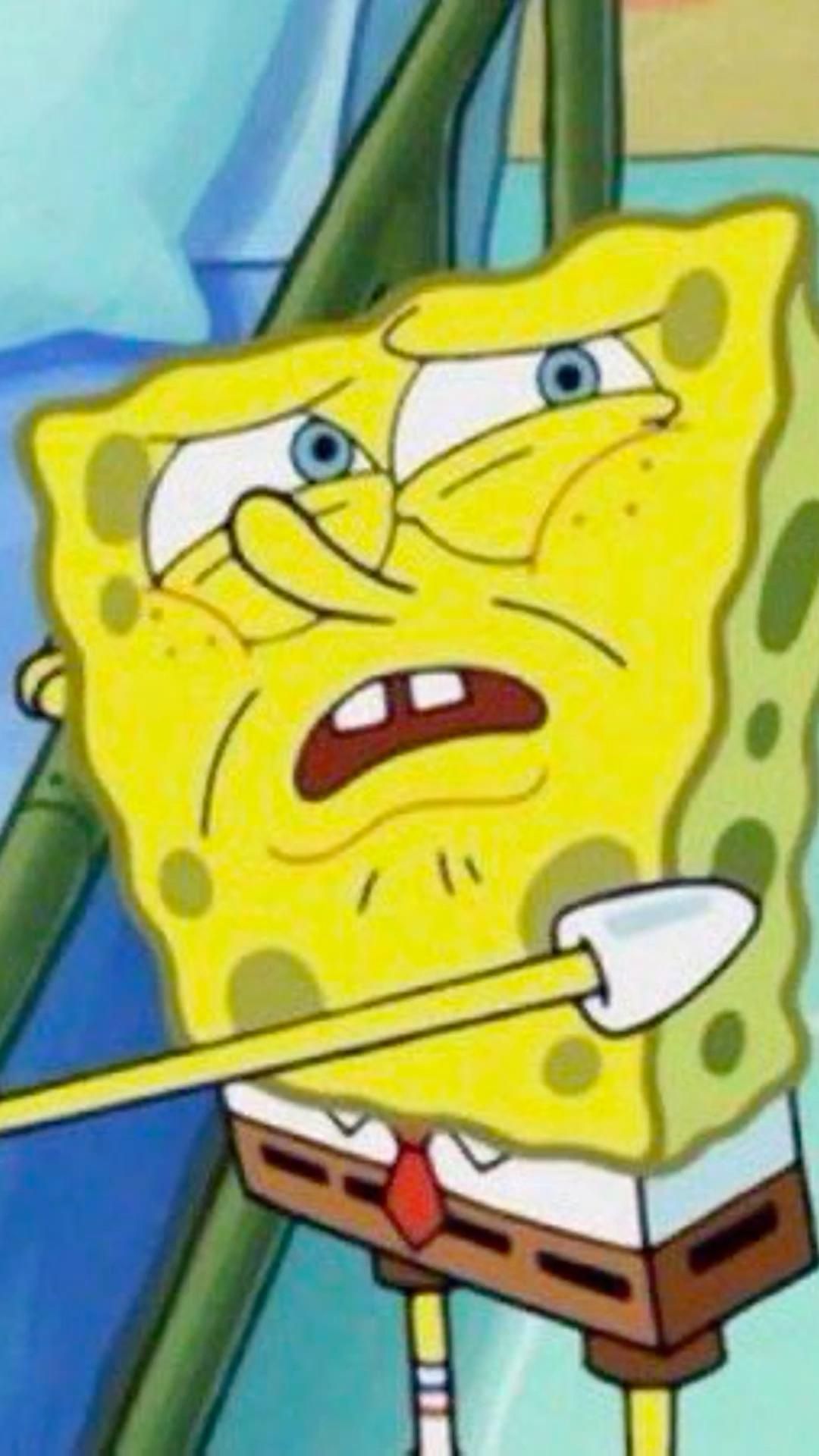 spongebob disgusted face