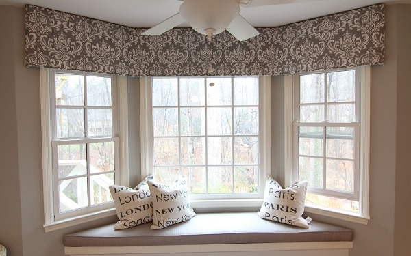 window valance and curtain