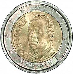 piece 2 euros rare espagne 2001