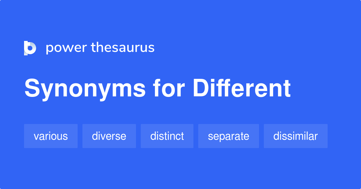 thesaurus different