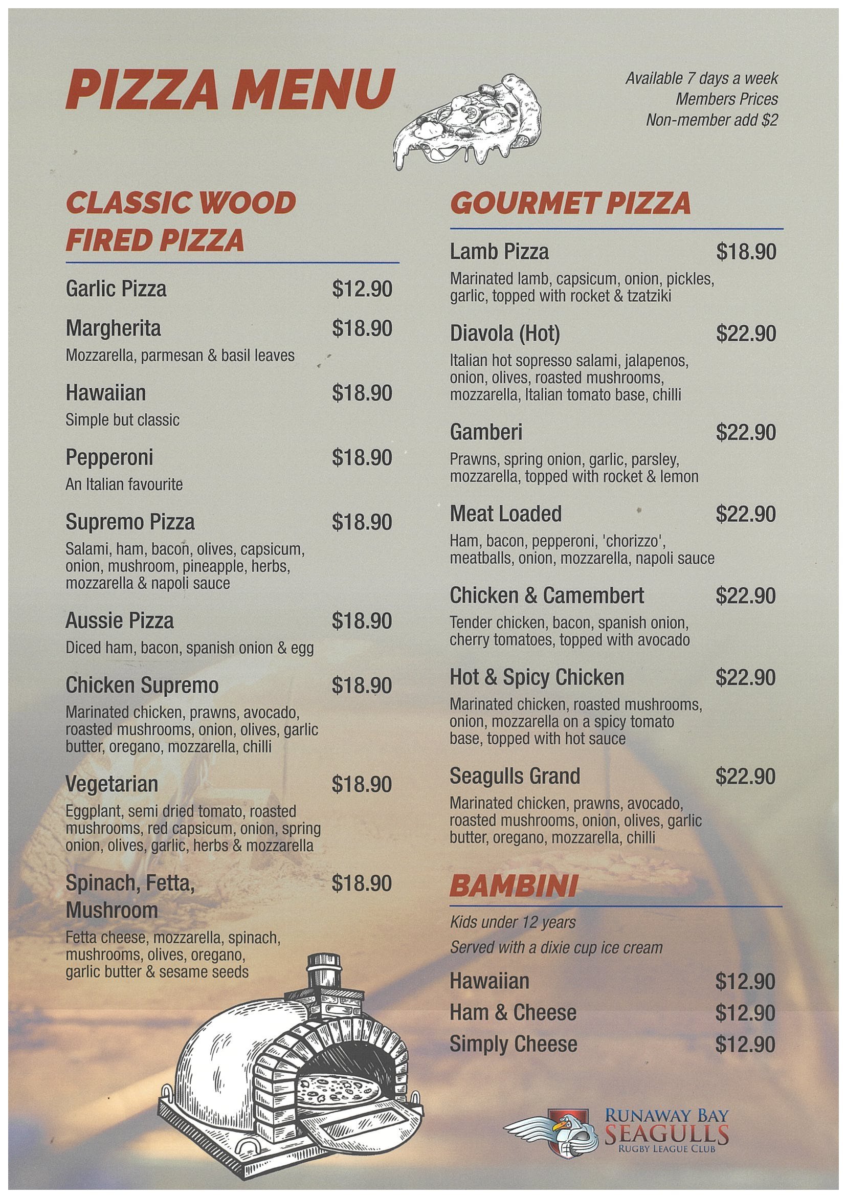 runaway bay leagues club menu