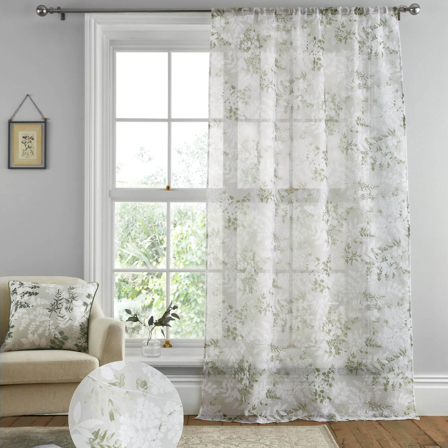 voile curtain panel