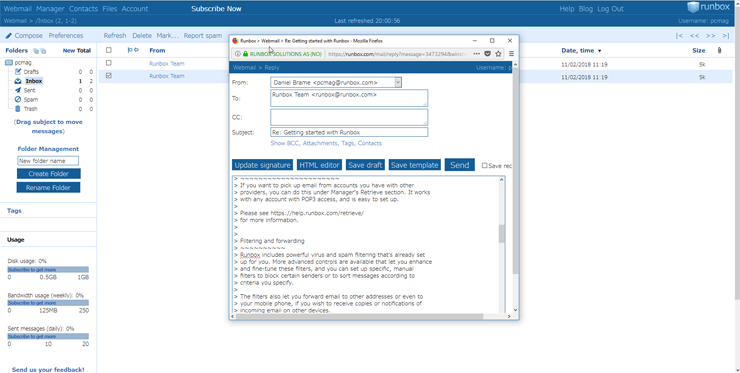 runbox email review