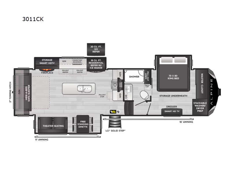 alpine fifth wheel floor plans