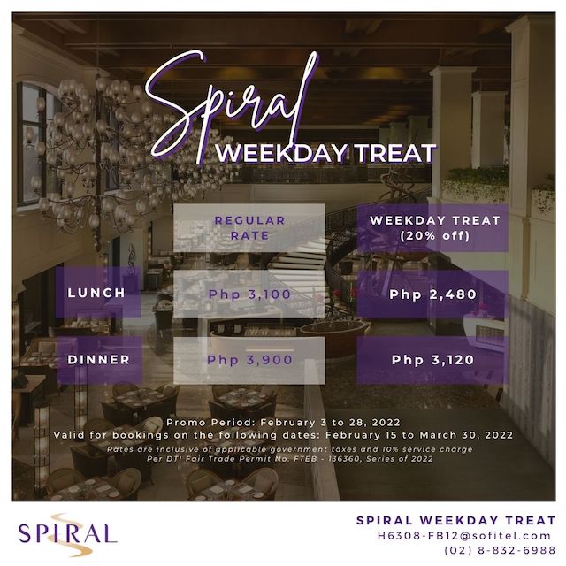 spiral lunch buffet price