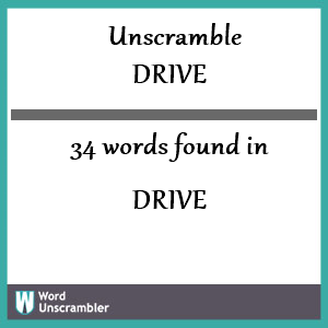 drive unscramble