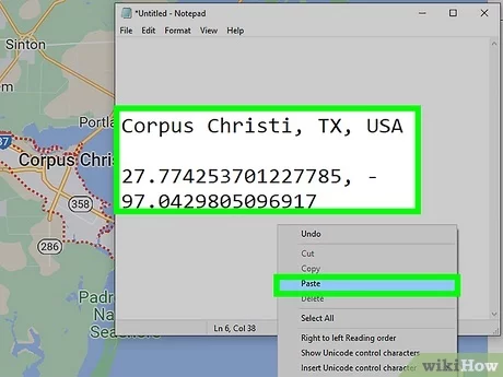 latitude and longitude of my location google maps