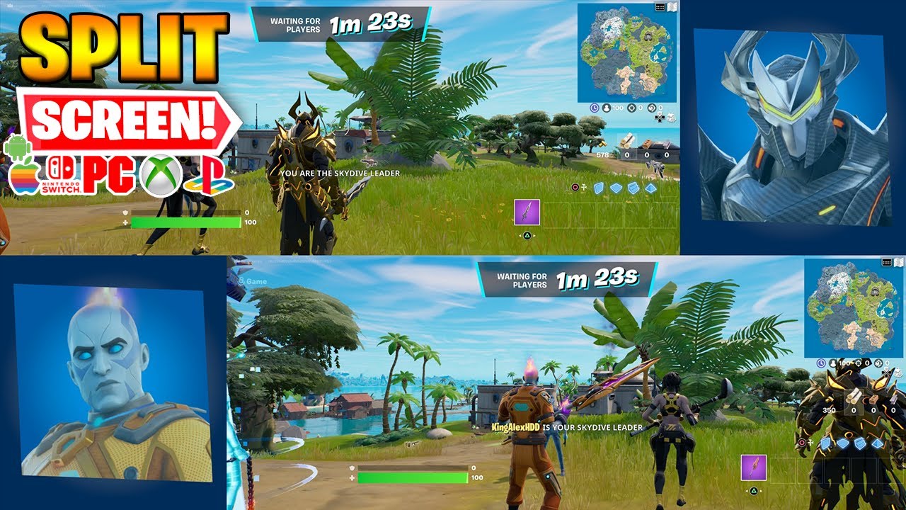 can you play split screen on fortnite