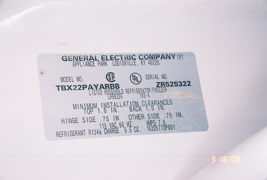 ge dishwasher serial number
