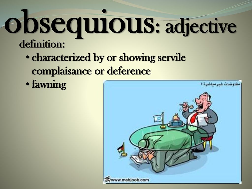 define obsequious