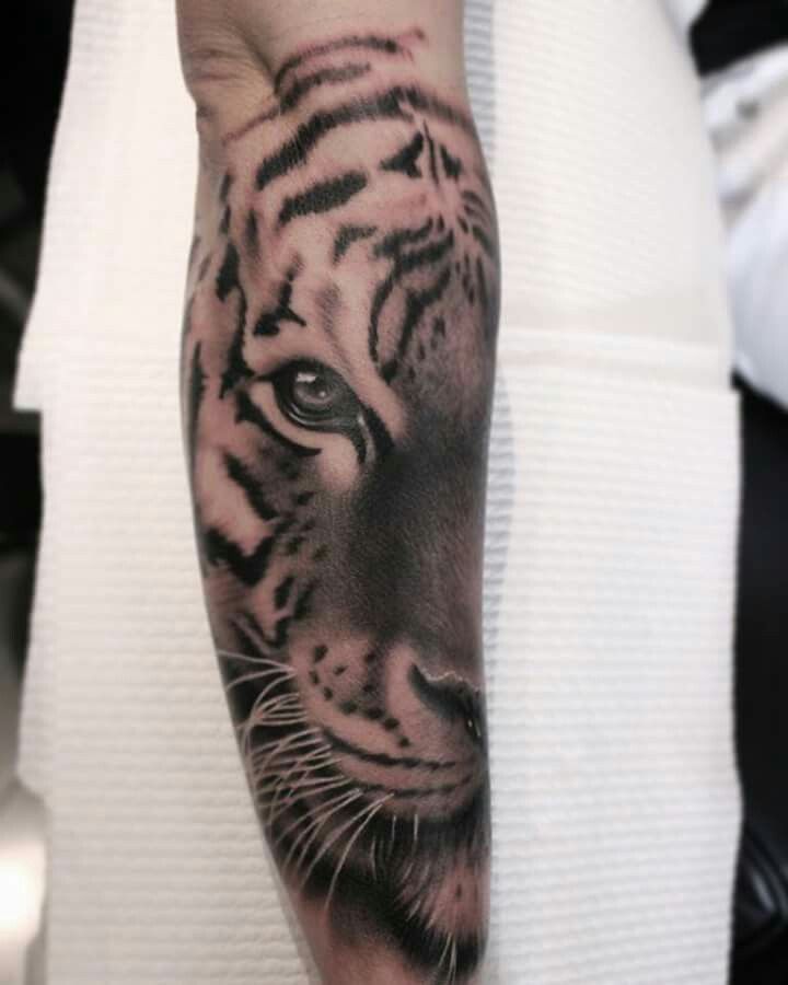 forearm tattoo tiger