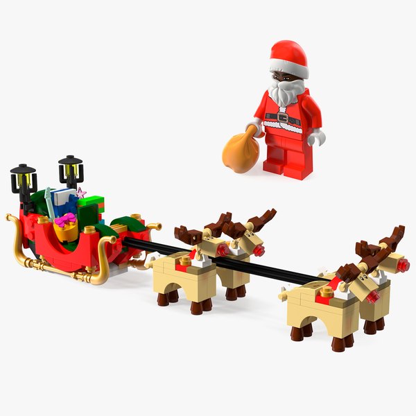 lego father christmas with sleigh