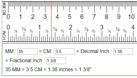 10 5 cm inches