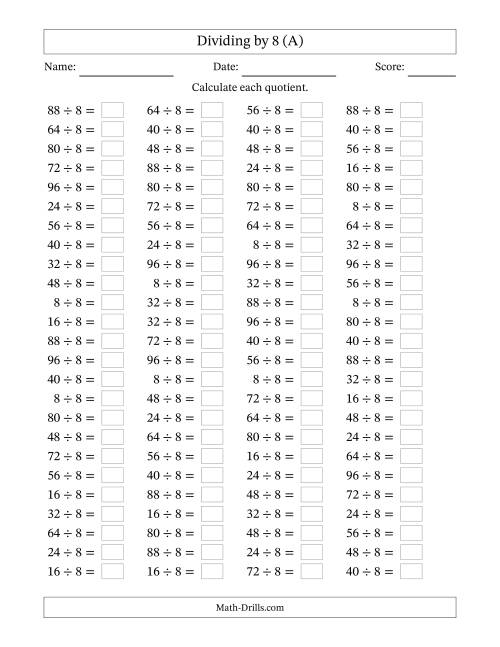 division math sheets